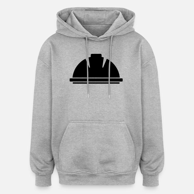 Casque de sécurité - Sweat à capuche oversize unisexe - gris chiné