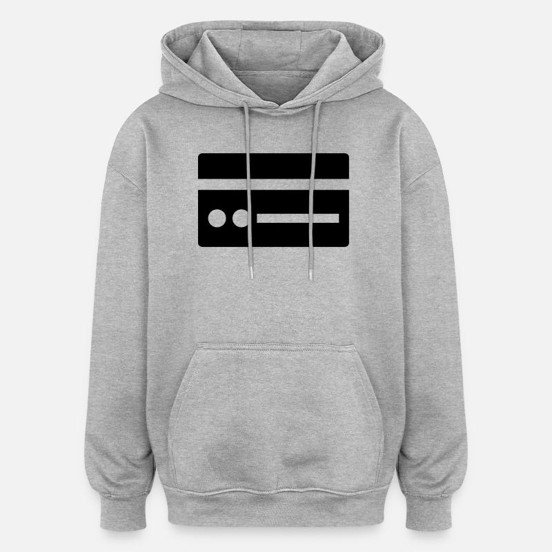 Silhouette de carte de crédit - Sweat à capuche oversize unisexe - gris chiné