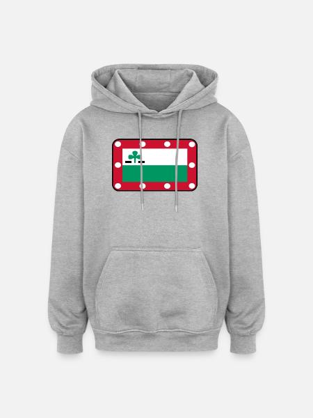 Logo du drapeau Meppeldag – Style urbain - Sweat à capuche oversize unisexe - gris chiné