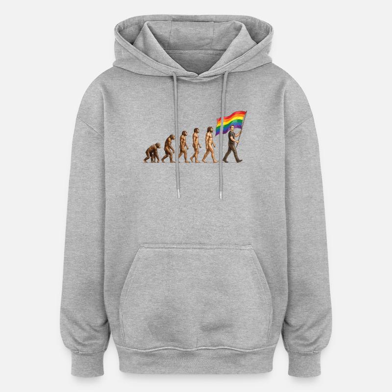 LGBTQ-Pride-Monat – Pride-Entwicklung - Oversized Unisex Hoodie - Grau meliert