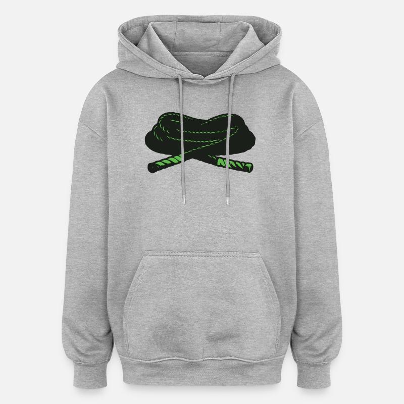 Battle Ropes Training Rope Icon - Oversized Unisex Hoodie - heather grey
