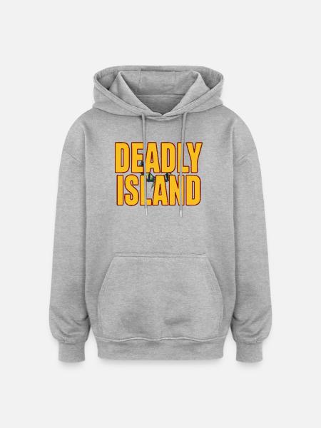 Island Bold Text - Oversized Unisex Hoodie - heather grey