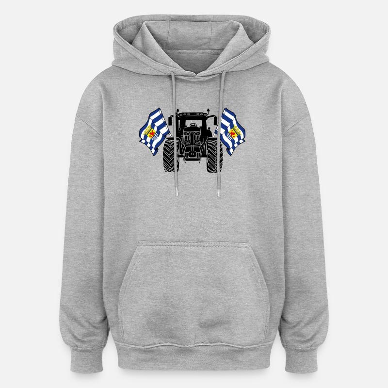 Zeeland_Tractor_Pride - Oversized Unisex Hoodie - heather grey