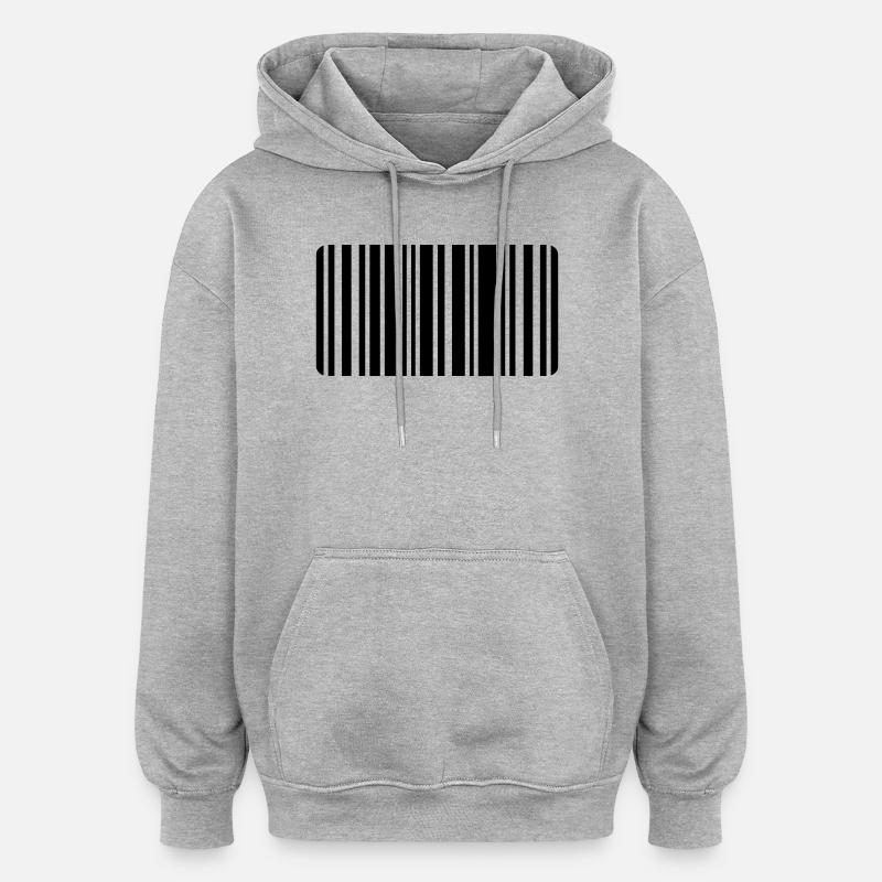 barcode - Oversized Unisex Hoodie - heather grey