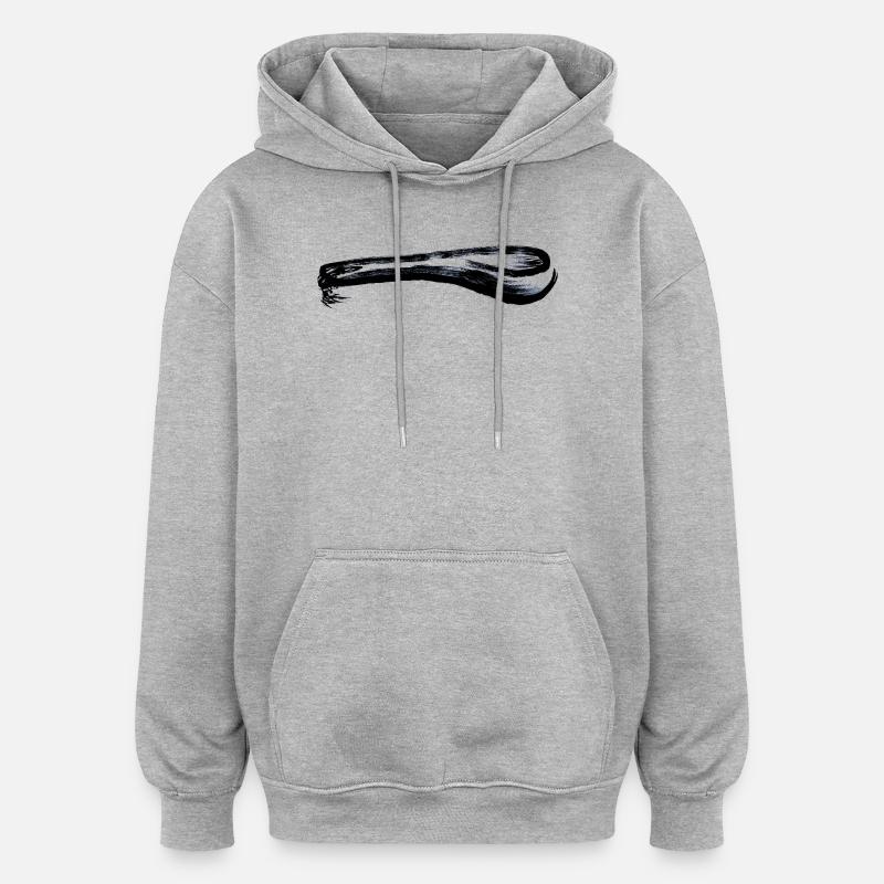 cuillère épaisse - Sweat à capuche oversize unisexe - gris chiné