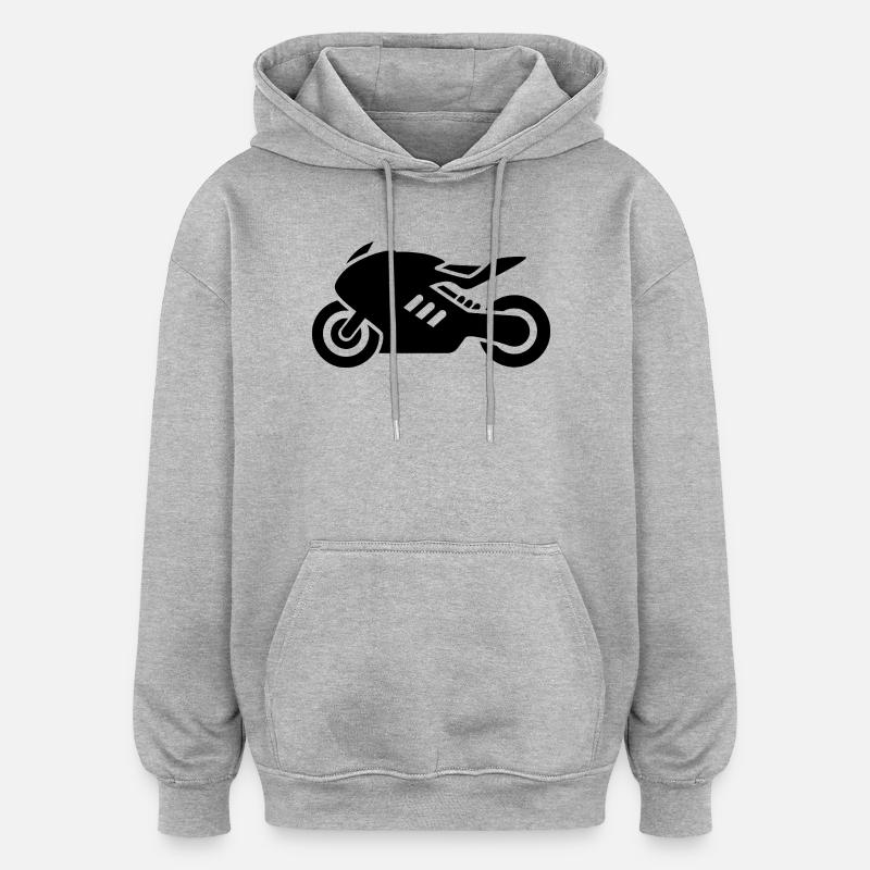 motorcycle - Oversized Unisex Hoodie - heather grey