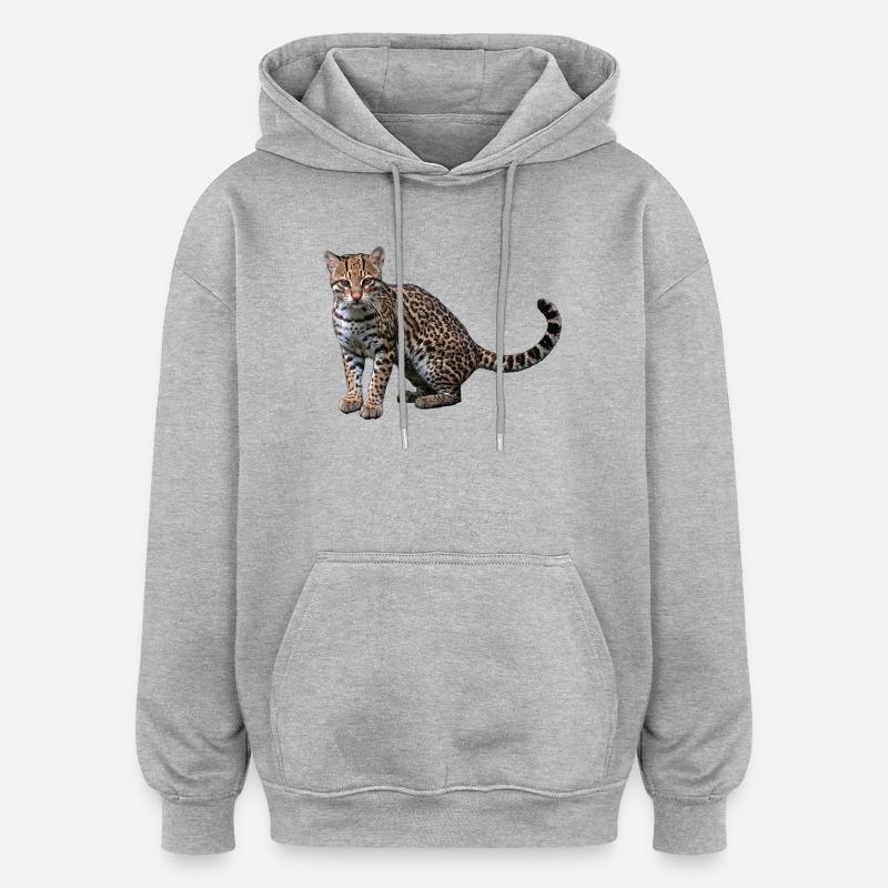 Artistic Leopard - Oversized Unisex Hoodie - heather grey