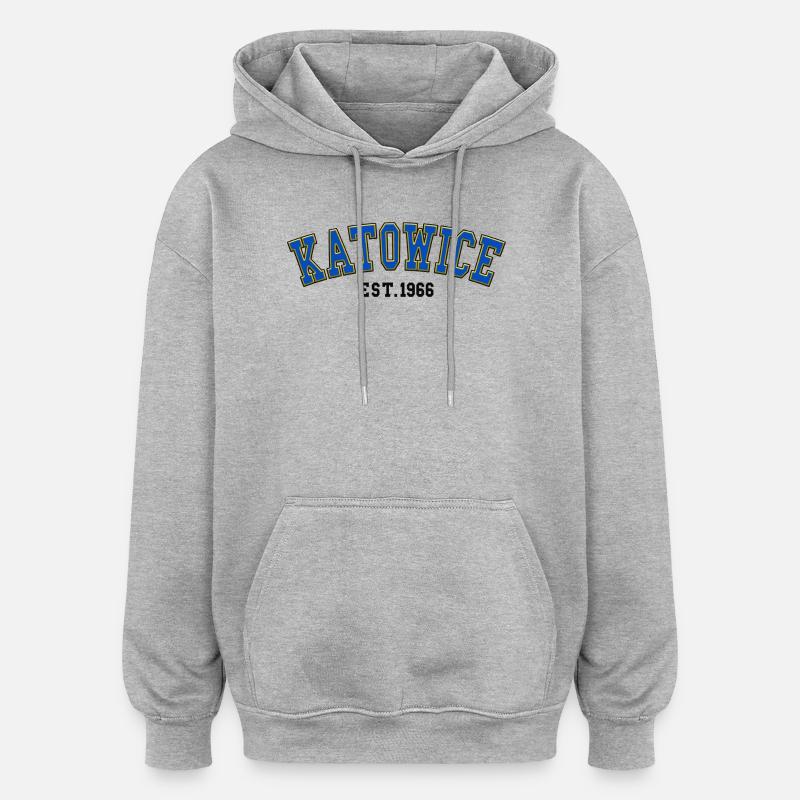 Katowice Est. 1966 - Oversized Unisex Hoodie - heather grey