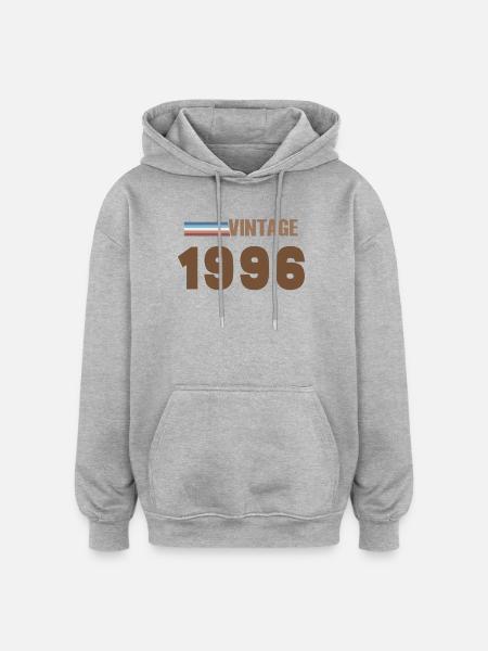 T-Shirt 30 Ans 1996 Script Manuscrit - Sweat à capuche oversize unisexe - gris chiné