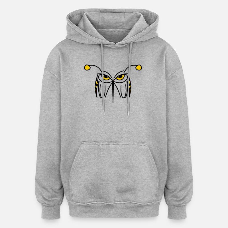 MORSURE - Guêpe en colère - Sweat à capuche oversize unisexe - gris chiné