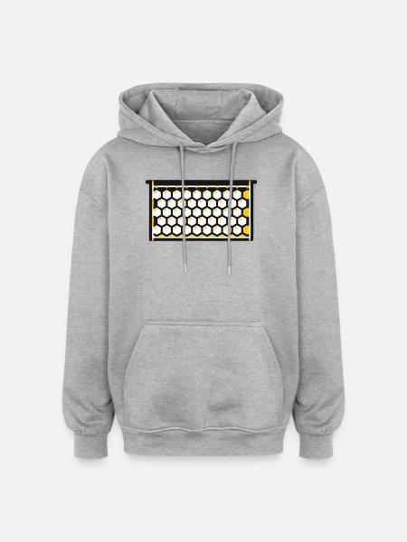 Honeycomb Frames Beekeeping Honey Harvest Bees - Oversized Unisex Hoodie - heather grey