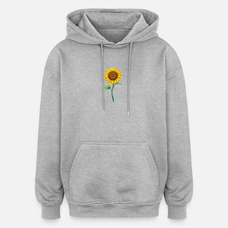 tournesol - Sweat à capuche oversize unisexe - gris chiné