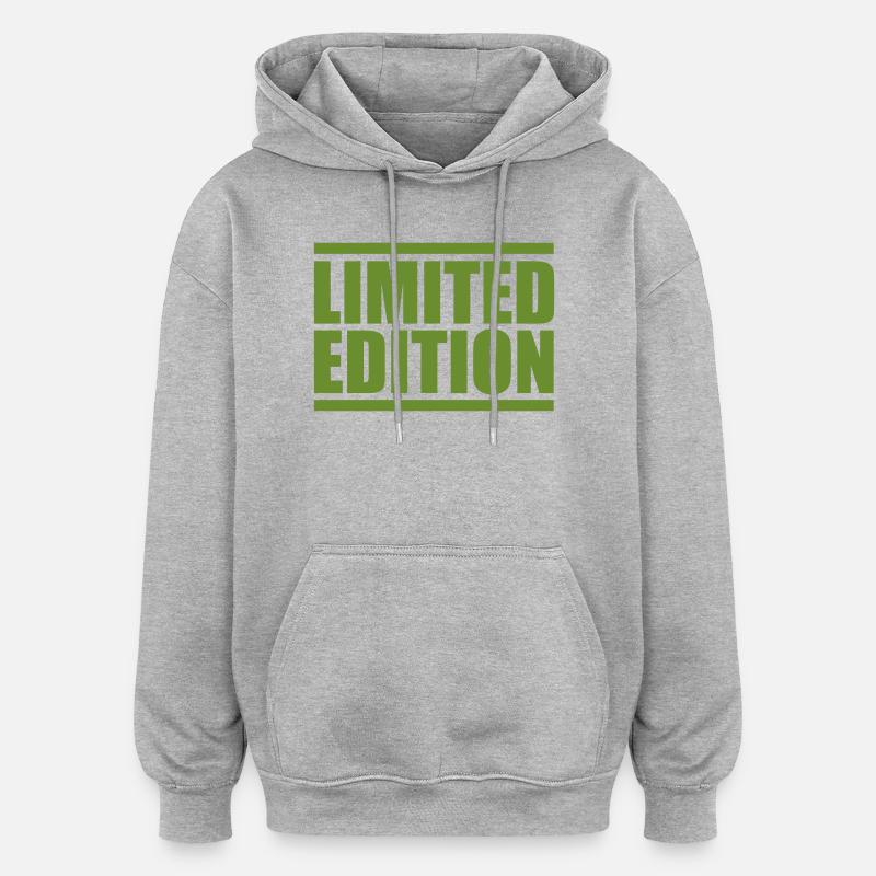 Édition limitée - Sweat à capuche oversize unisexe - gris chiné