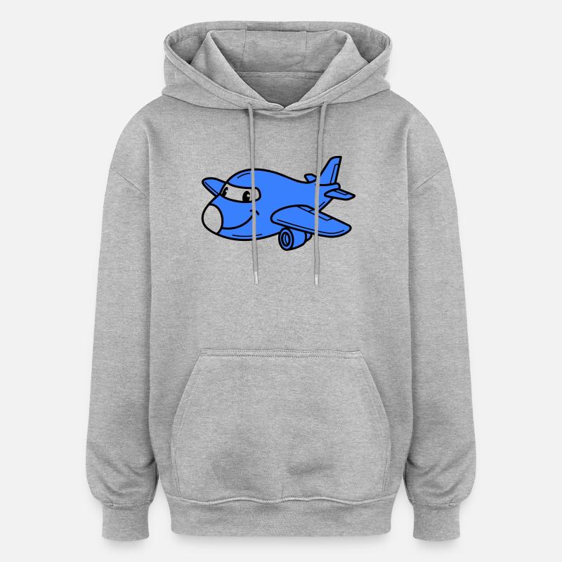 Airplane Kids - Oversized Unisex Hoodie - heather grey