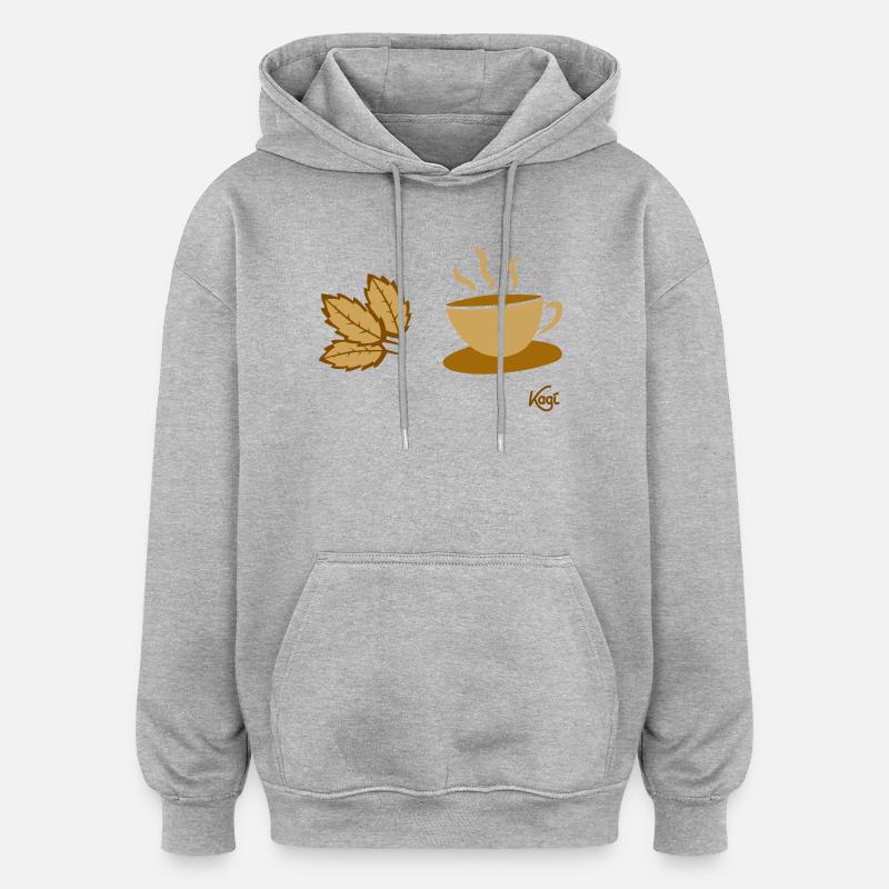 Teacup1 - Oversized Unisex Hoodie - heather grey