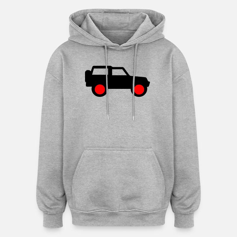 Car - Oversized Unisex Hoodie - heather grey