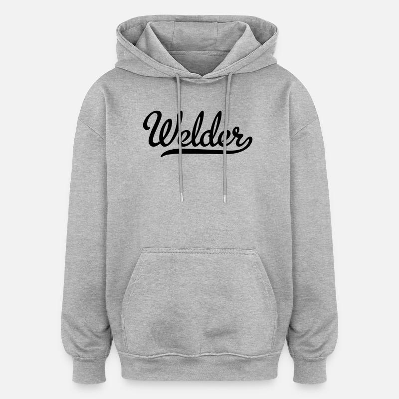 soudeur - Sweat à capuche oversize unisexe - gris chiné