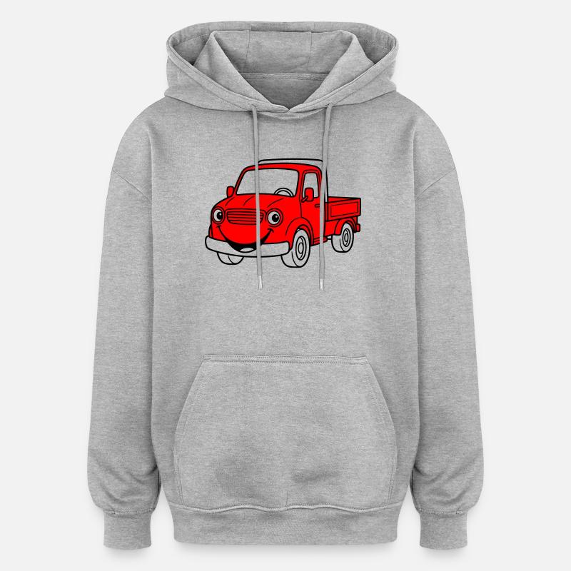 Camions Kids - Sweat à capuche oversize unisexe - gris chiné