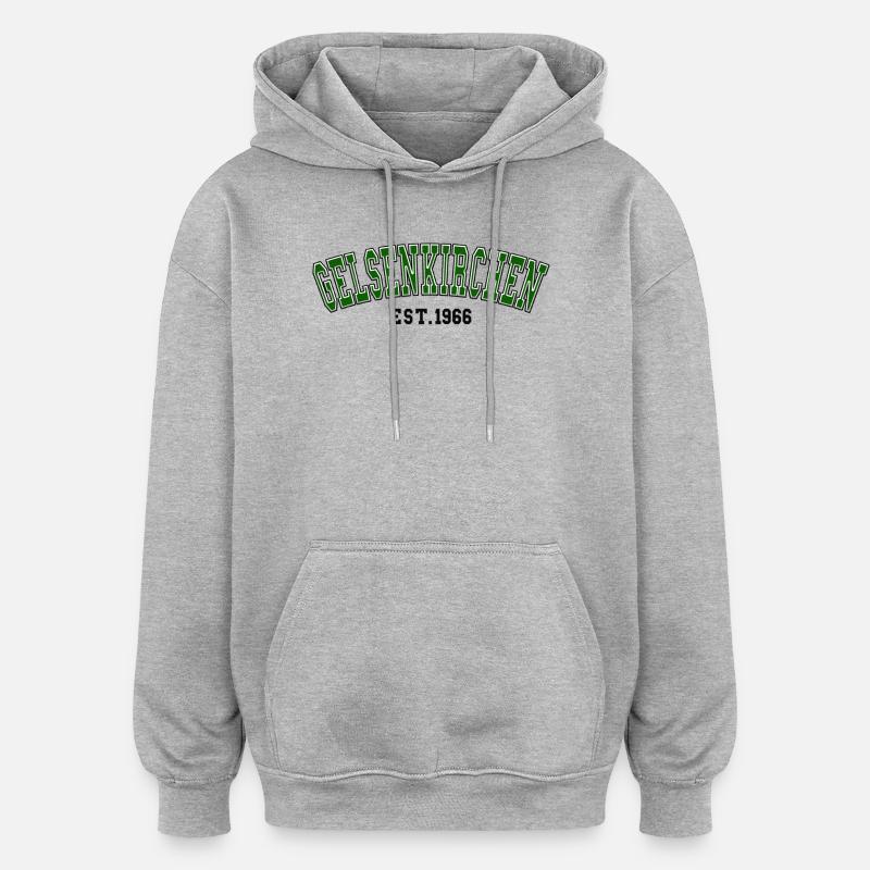 Gelsenkirchen Fondée en 1966 - Sweat à capuche oversize unisexe - gris chiné