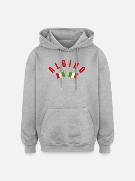 Albino Italian Flags - Oversized Unisex Hoodie - heather grey