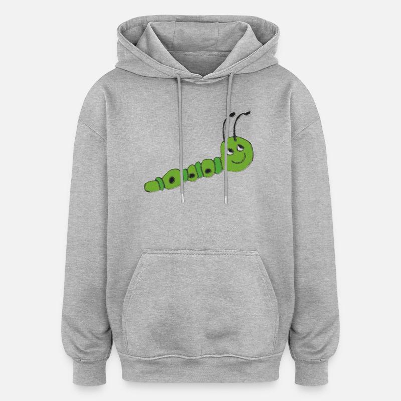 Caterpillar impressionism - Oversized Unisex Hoodie - heather grey