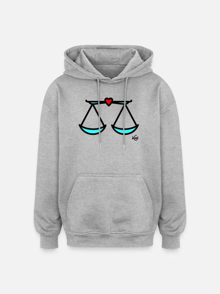 Large scale - Oversized Unisex Hoodie - heather grey