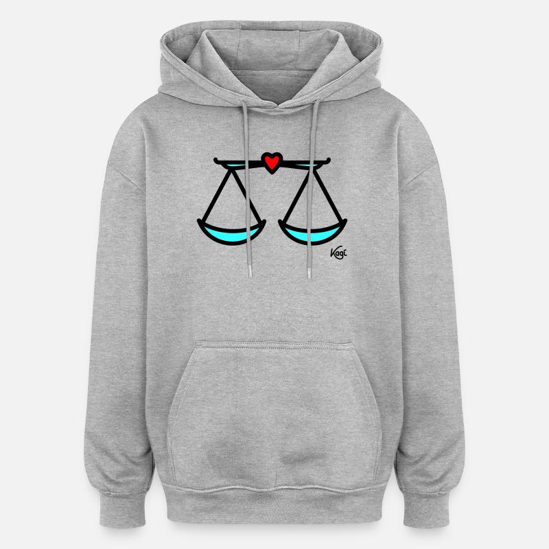 Large scale - Oversized Unisex Hoodie - heather grey