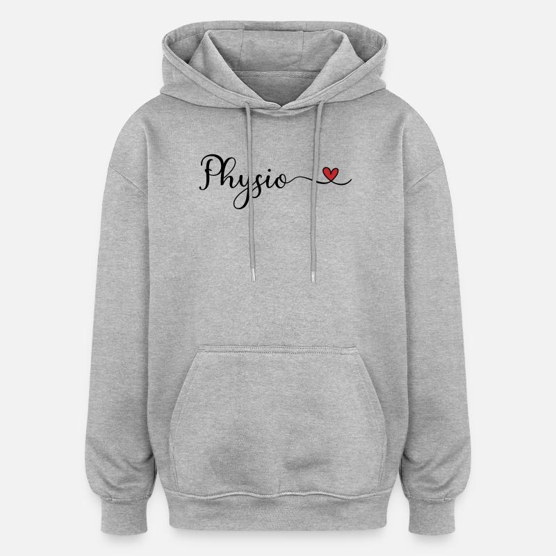 Physio - Sweat à capuche oversize unisexe - gris chiné