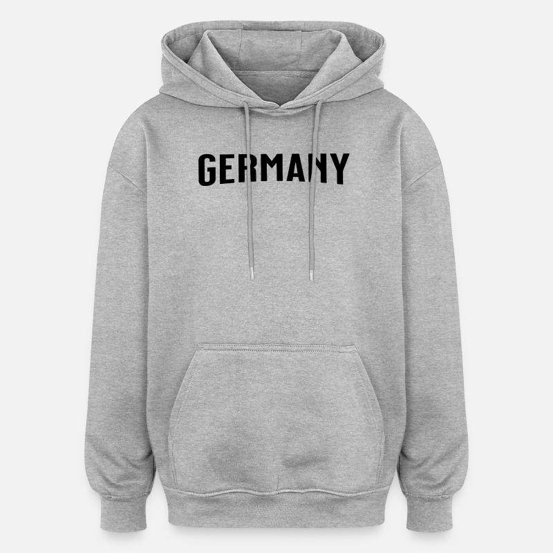 Deutschland - Germany - Oversized Unisex Hoodie - Grau meliert