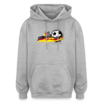 Dynamic Germany Football Fan Shirt - Oversized Unisex Hoodie - heather grey - Front - Noah (186cm)