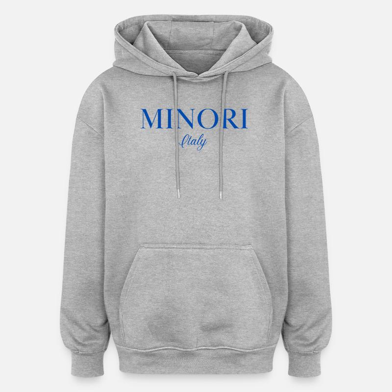 Minori, Italie - Sweat à capuche oversize unisexe - gris chiné