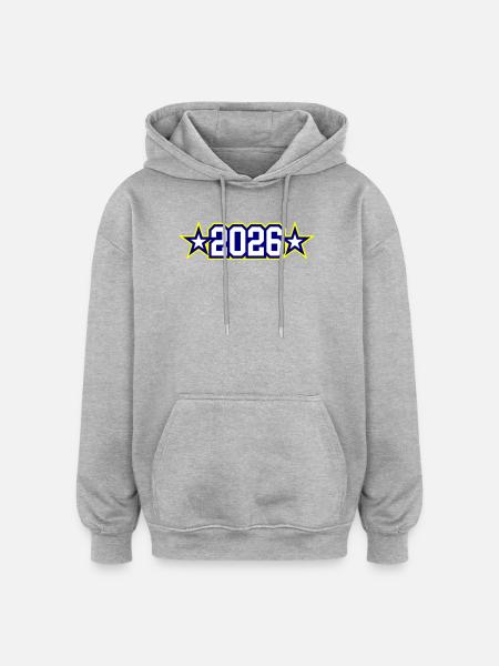 2026 year - Oversized Unisex Hoodie - heather grey