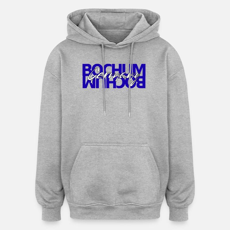 Bochum, Allemagne - Sweat à capuche oversize unisexe - gris chiné
