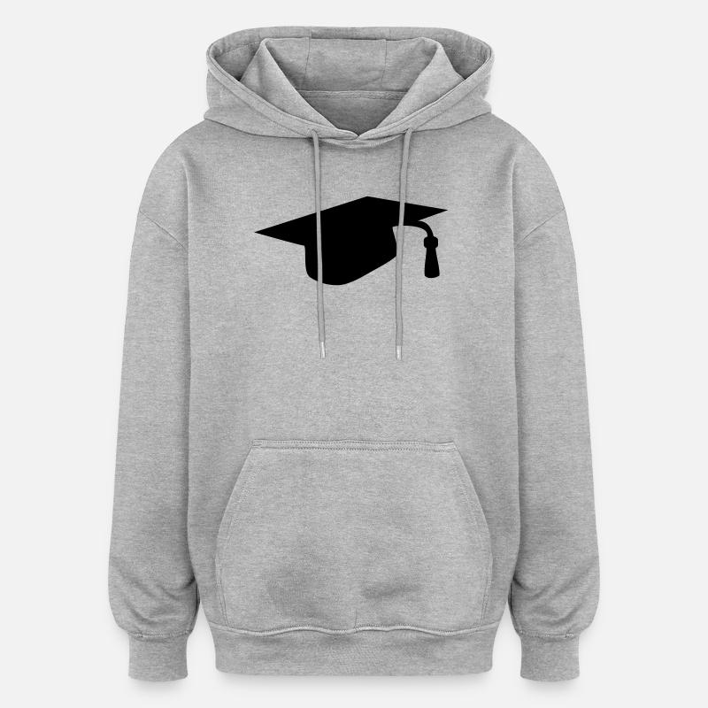 Graduation cap - Oversized Unisex Hoodie - heather grey