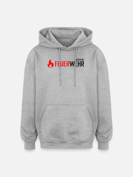 Feuerwehr - Oversized Unisex Hoodie - Grau meliert