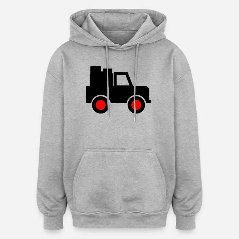 Auto - Oversized Unisex Hoodie - Grau meliert