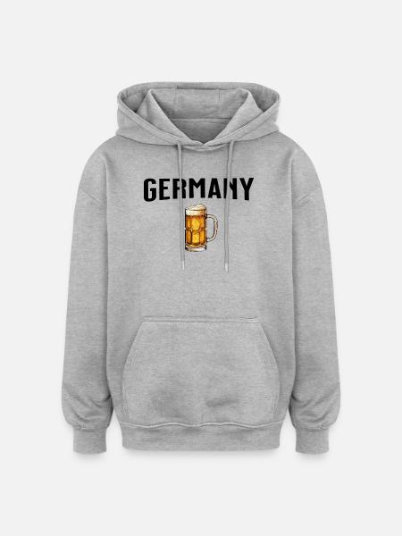 Germany Beer - Oversized Unisex Hoodie - Grau meliert