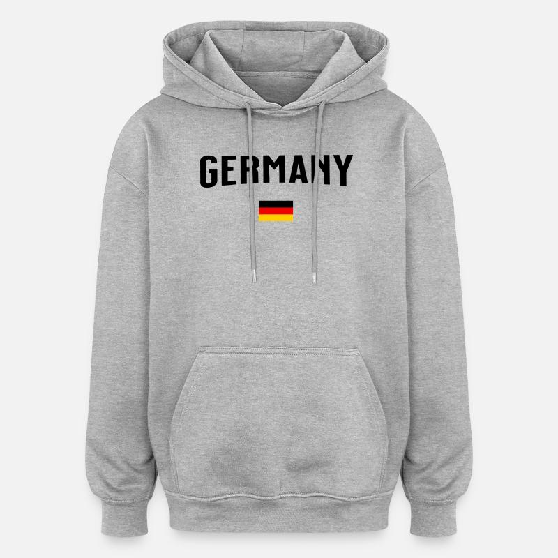 Allemagne - Sweat à capuche oversize unisexe - gris chiné