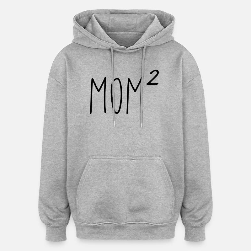 Le monde de maman - Sweat à capuche oversize unisexe - gris chiné