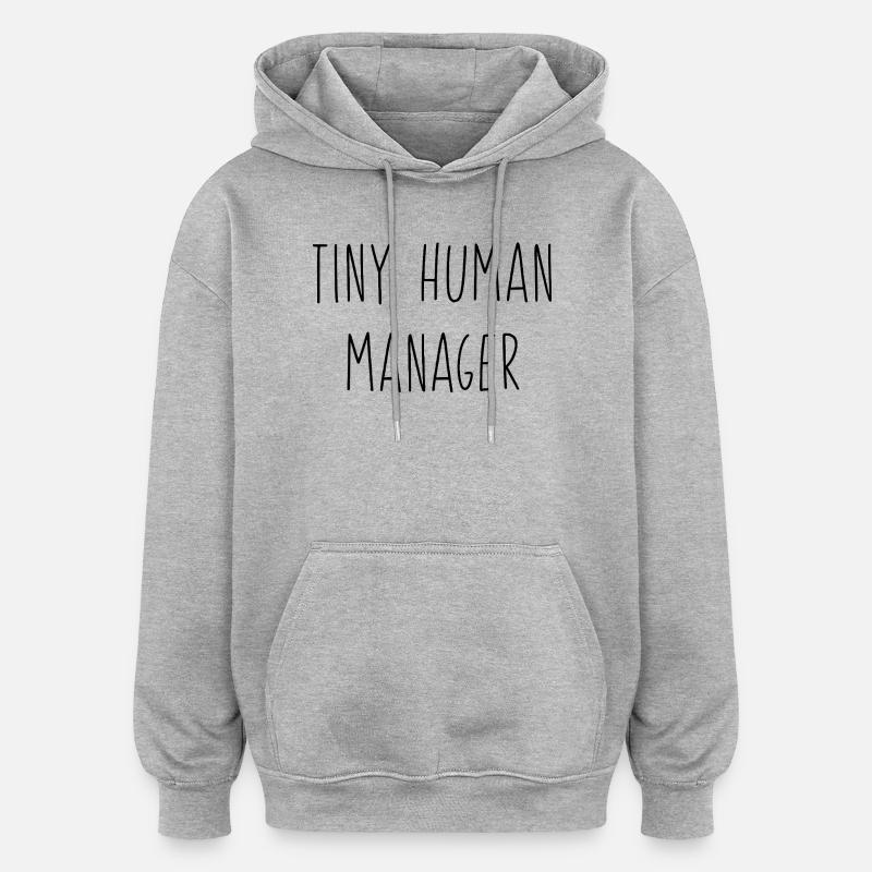 Le monde de maman - Sweat à capuche oversize unisexe - gris chiné
