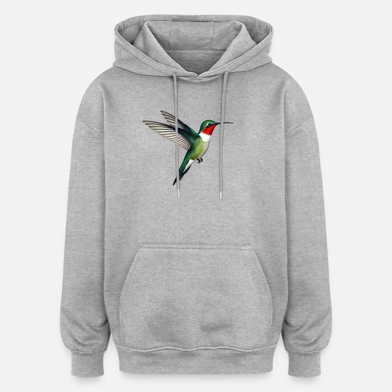 Colibri - Sweat à capuche oversize unisexe - gris chiné