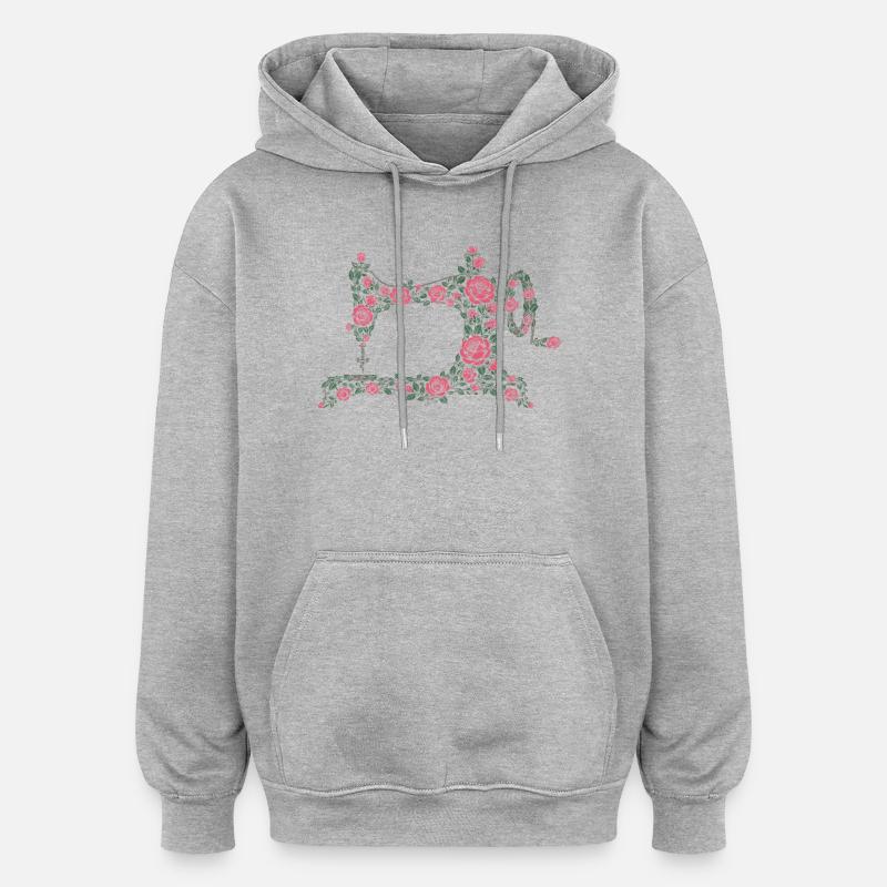 sewing machine - Oversized Unisex Hoodie - heather grey