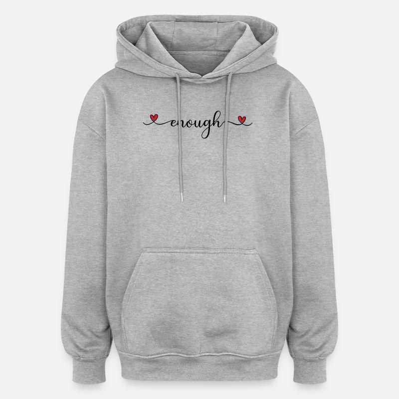 assez - Sweat à capuche oversize unisexe - gris chiné