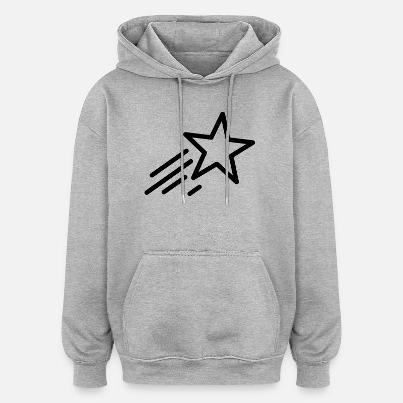 shooting star - Oversized Unisex Hoodie - heather grey