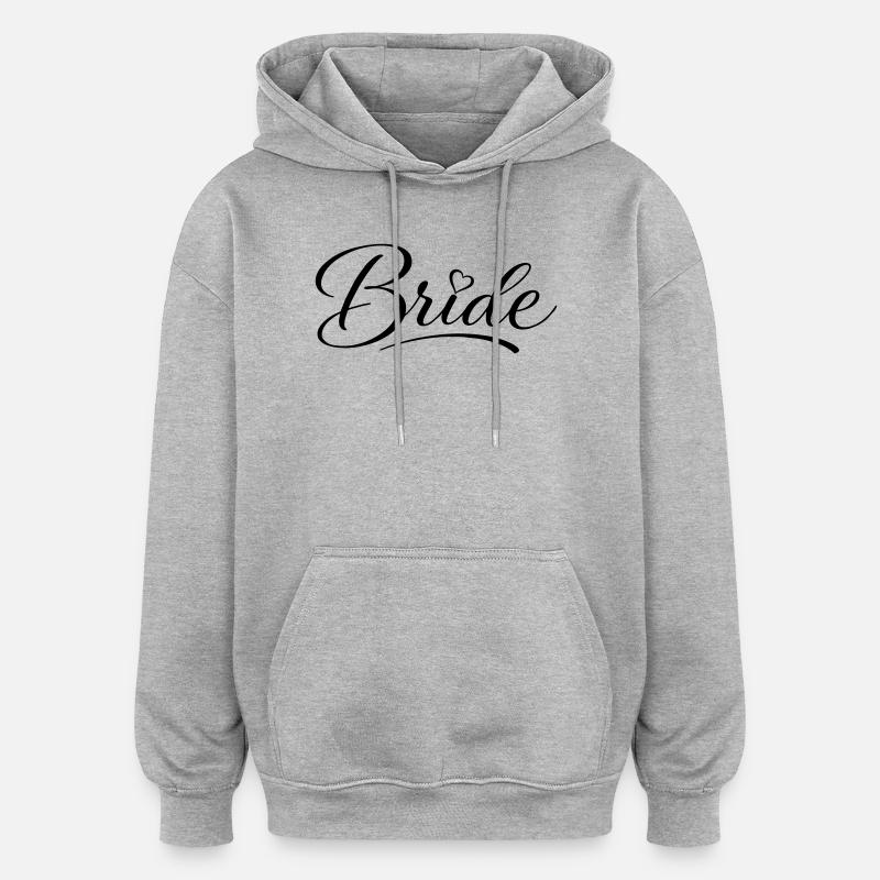 Bride - Oversized Unisex Hoodie - Grau meliert