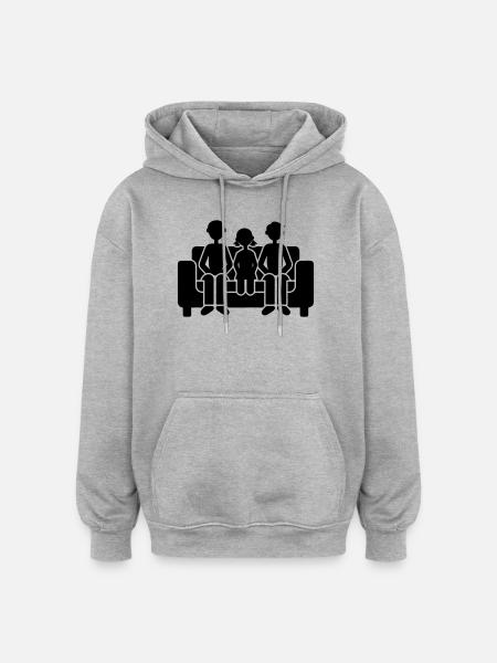 Family Together - Oversized Unisex Hoodie - heather grey