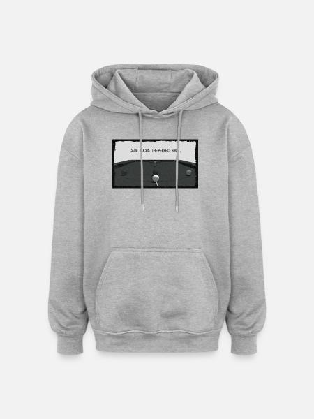 Snooker – Calme, Concentration, Le Tir Parfait - Sweat à capuche oversize unisexe - gris chiné