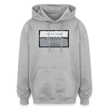 Zielen. Klopf. Punkt. – Tap-Billard - Oversized Unisex Hoodie - Grau meliert - Vorne - Noah (186cm)