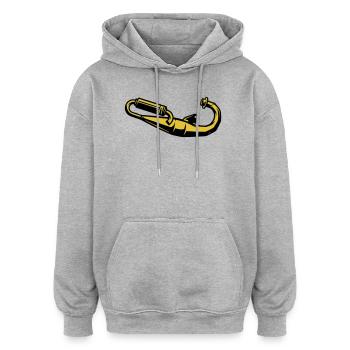 Auspuff Moped Schrauber Zweitakter Motorrad - Oversized Unisex Hoodie - Grau meliert - Vorne - Noah (186cm)