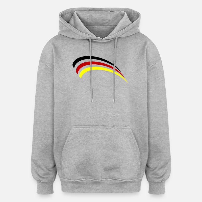 Conception du drapeau allemand - Sweat à capuche oversize unisexe - gris chiné